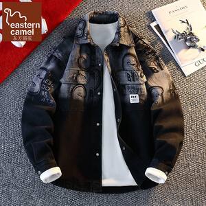 
Oriental Camel Youth Denim Jacket Men's Spring and Autumn High-end Handsome Long-sleeved Shirt Handsome Men's Jacket