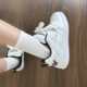 Yi Youth White Dark Blue American Retro Shoes Women's Thick Sole Bread Shoes Student Sports Shoes Men's 2025 Autumn New Style