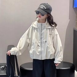 Girls' Jackets for Spring and Autumn 2025 New Models, Children's Autumn Sportswear, Stylish and Fashionable Jackets for Older Girls