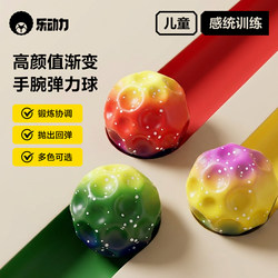 Le Dili Wrist Elastic Ball with String, Children's Wrist Strength Ball, Moon Stone Rebound Swing Jump Ball Toy for Kids