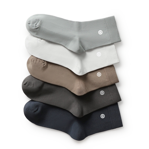 
Men's antibacterial mid-calf socks with inner cotton socks are sweat-absorbent and breathable solid color simple boys' black stockings autumn and winter new style