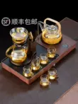 bàn trà sắt sơn tĩnh điện Bộ trà và khay trà bộ tất cả trong một ấm trà kung fu nước sôi gia đình Bộ tách trà pha trà hoàn toàn tự động Bộ trà hoàn chỉnh cao cấp bàn trà điện tử