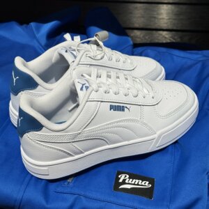 Puma PUMA Caven new white, red and blue retro color-blocking men and women same low top board shoes casual shoes 380810
