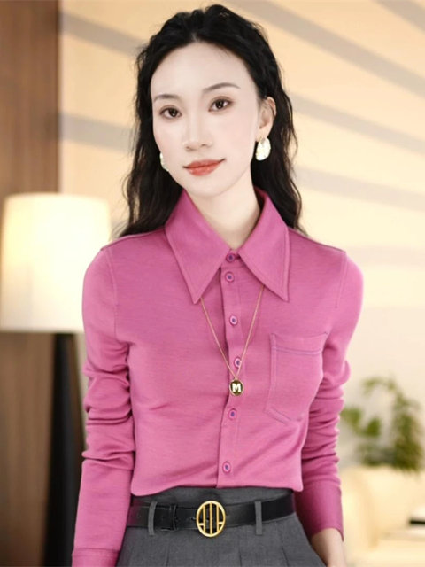 French Thickened Suit Jacket Women's Fashion Double-breasted Elegant Slimming Autumn Winter Coat V-neck Long Sleeve Commute Style