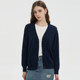 2025 spring and autumn V-neck pure cotton thin cardigan women's spring and autumn jacket women's sweater solid color knitted small outer wear
