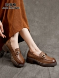 Лоферы на платформе, обувь, универсальные туфли для отдыха в английском стиле для кожаной обуви, из натуральной кожи, коллекция 2023