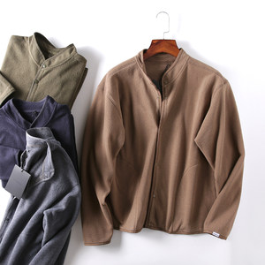 
Japanese outdoor style! Double-sided warm polar fleece! Autumn and winter men’s fashionable stand-up collar can be worn with a cardigan jacket