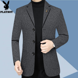 Playboy Casual Suit Outwear Men's Spring New arrival Fancy Middle-aged Men Suit Spring and Autumn Dad Suit