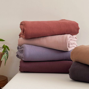 
Cotton type A wrinkled gauze sheet single piece 1.5m1.8m pure cotton bedding dormitory home breathable soft waxy texture