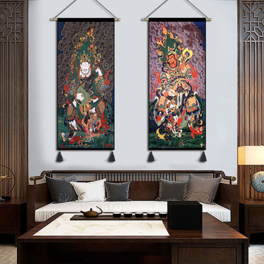 Shibazang 四天王タペストリー - 新しい中国風風景ウォールアート