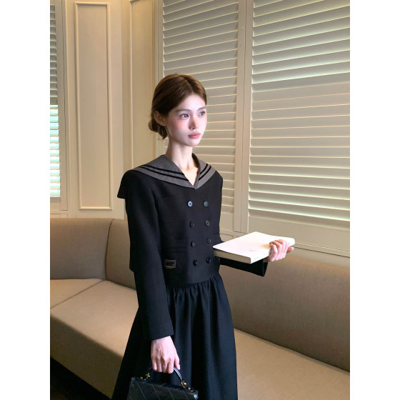 
Taokeluo collection set exquisite embroidered suit jacket top for women + high waist black skirt suit autumn and winter