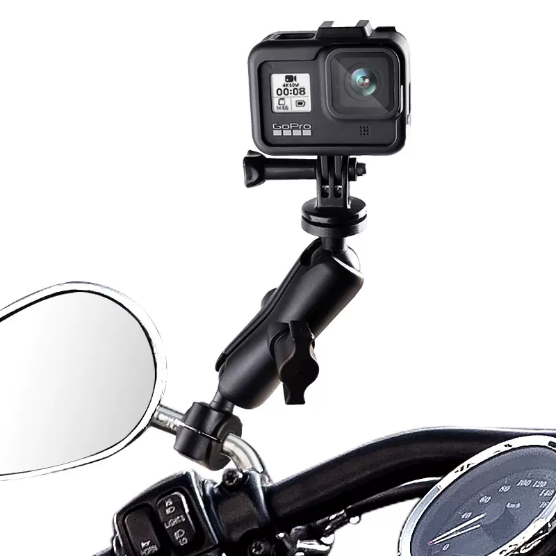 摩托车u型支架gopro配件手机导航车把固定360全景运动相机