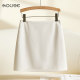 Off-white hip skirt spring and summer suit short skirt for women 2025 new small person high waist slim A-line skirt