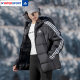 
Adidas down jacket women's summer new couple sportswear men's black thickened hooded duck down jacket