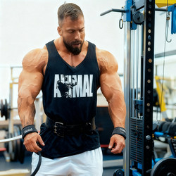 Universal Beast Training Vest Men's Loose Fit Fitness American Style Breathable Tough Guy Base Layer T-Shirt Large Size Sports Fitness Clothing