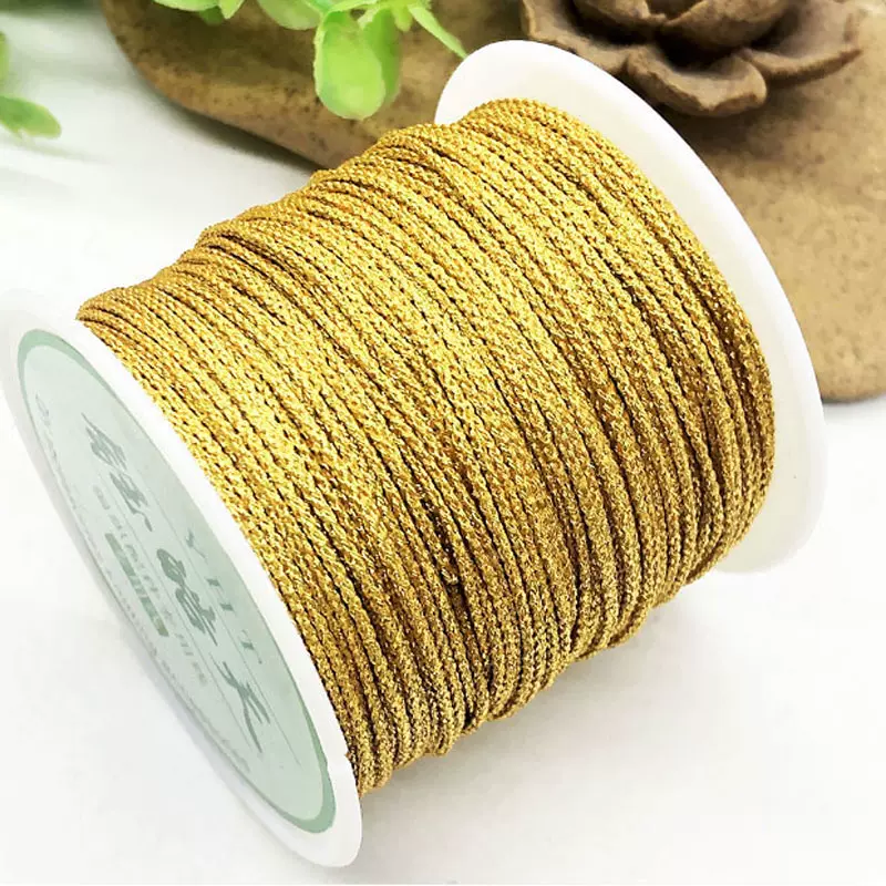 新品30米可以烧结的金线玉线粗度0.8-1.0多种选择金银编织绳线-Taobao