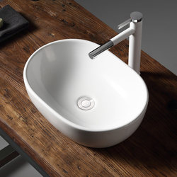 Ceramic Countertop Wash Basin Small Size Balcony Wash Basin Single-Sided Basin Round Art Basin Home