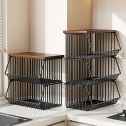 Desktop Storage Rack, Vegetable Storage Organizer on the Dining Table, Kitchen Countertop Spice Organizer, Multi-Layer Organizer, Freestanding Snack Rack