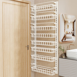 Bathroom Door Rear Storage Rack, No-Drill Multi-Layer Ultra-Narrow Gap Storage Rack, Multifunctional Wall-Mounted Storage Cabinet for Bathroom