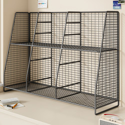 Subject Classification Storage Rack Desktop Bookshelf Tiered Rack Student Desk Book Storage Organizer Box Bookshelf Homework Test Paper Organizer File Rack Office Workstation Vertical Multi-Layer Document Archive