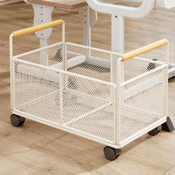 Under-Desk Book Storage Box Classroom Student Schoolbag Textbook Large-Capacity Book Box Desk Next to the Floor with Pulley Book Storage Rack Junior High School Student Dormitory Study Storage Box Storage Basket