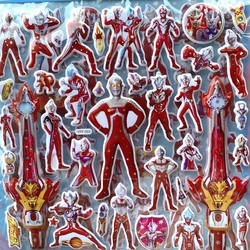Large Double-Layer Ultraman Children's Stickers, Large 3D Stereo Stickers, Boy Superhero Zero Reward Stickers, Bubble Stickers