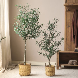 Artificial Olive Tree, Fake Tree, Artificial Tree, Green Plant, Landscaping Decoration, Large Plant Potted Plant, Indoor Living Room Floor-Standing Ornament
