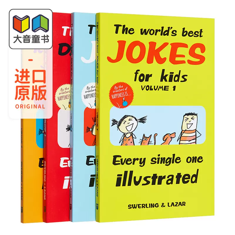 预售很好笑的笑话全集4册套装The World's Best Jokes for Kids 1-4