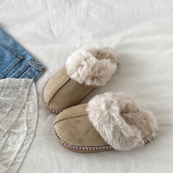 
Ethnic style woven toe-toe cotton slippers couple's furry slippers