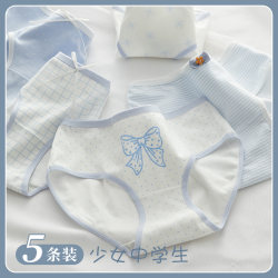 Mist blue sweet and cute girly style student underwear