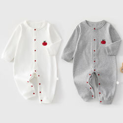 Baby Jumpsuit, Summer Breathable, Newborn Baby, Spring and Autumn, Class a Pure Cotton Inner Layer, Close-Fitting Base Layer Romper
