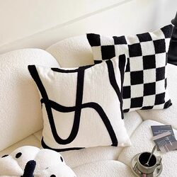 Nordic Ins Style Simple Modern Pillowcase for Living Room Sofa Model Room Cushion Pillow Headboard Backrest Decoration