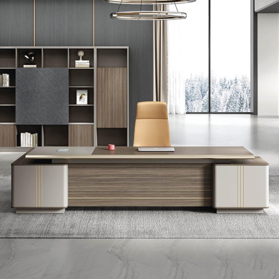 
Office computer desk, high-end CEO desk, single executive desk, office furniture, office desk and chair combination, boss desk