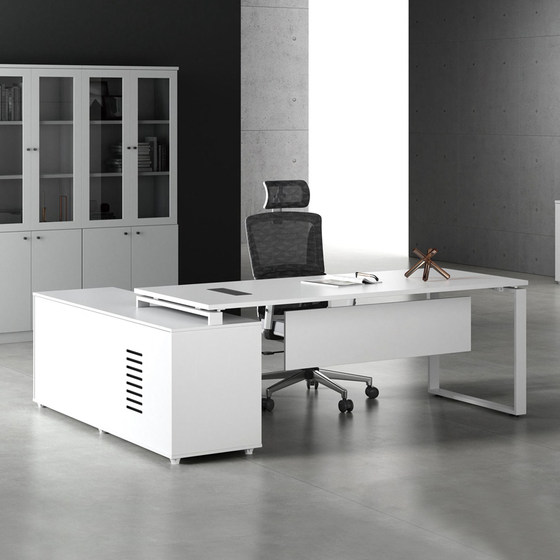 
White desk modern executive desk general manager office simple furniture supervisor desk boss computer desk