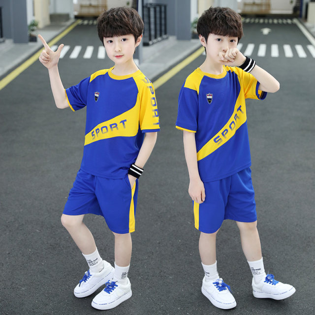 Boys' Summer Sports Uniform Set 2024 New Children's Summer Sports ...