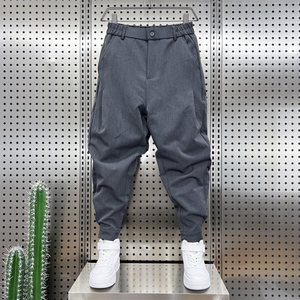 
New summer trousers for men with Martin boots for men's harem pants Velcro ties with feet handsome casual pants for men
