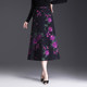 Temperature printed skirt A-line skirt for women Spring and Autumn 2025 new high-waisted slim skirt mid-length retro umbrella skirt
