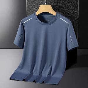 
Ice silk sports short-sleeved men's young round neck quick-drying breathable T-shirt summer casual half-sleeved loose top T-shirt