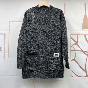 
Shuimugongfang 2025 autumn and winter new style versatile slim casual V-neck sweater cardigan knitted top for women 9145