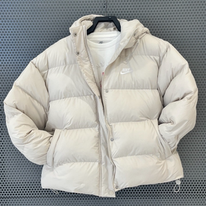 
Nike women's solid color warm short thickened hooded casual sports bread cotton jacket FD8291-104