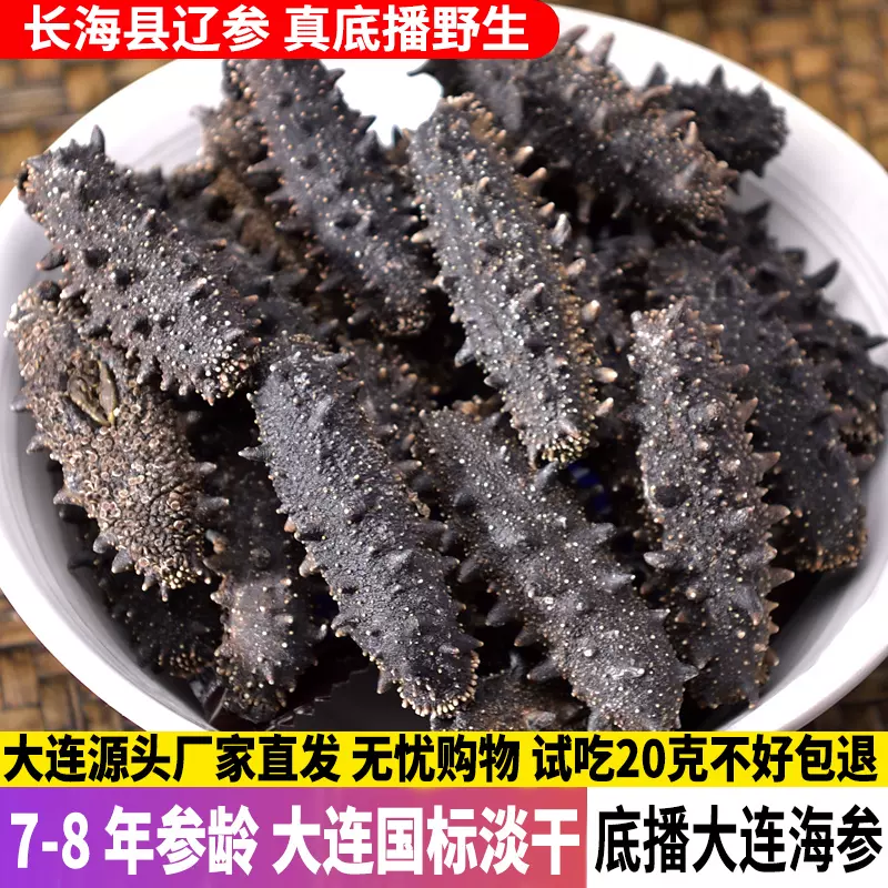 大连深海底播野生参孕妇淡干海参辽刺参干货500g特价