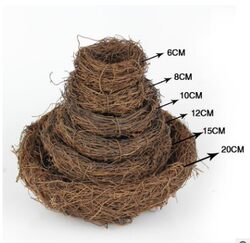 Straw Bird's Nest, Simulated Bird's Nest, Rattan Simulated Feather Bird Handicrafts, Bird Egg Decoration Props, Animal Model