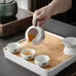 Bộ trà Kung Fu bằng gốm sứ phong cách Nhật Bản tại nhà bộ nhỏ ký túc xá di động pha trà với khay trà bàn trà bàn cà phê gói tất cả trong một