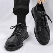 Giày nam đầu bếp toàn màu đen giày thể thao mùa xuân chống trượt và chống dầu giày da thông thường không thấm nước giày bảo hiểm lao động nam giày hợp thời trang