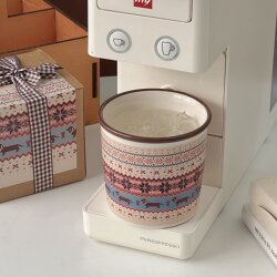 Fair Isle Winter Atmosphere Ceramic Mug, High-Temperature Fired Mug, ins Style Couple's Mug, Breakfast Milk Cup