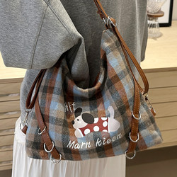 Cute Puppy Tote Bag for Women, New Commuter Bag, Crossbody Bag, Backpack, Dual-Purpose, Large Capacity, Versatile Shoulder Bag