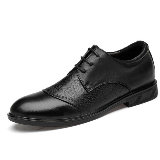 
This year's popular specials, fashionable business men's cowhide leather shoes, fashionable single shoes, business men's shoes, increased height