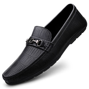 
This year's popular special offer Doudou men's shoes summer British style black men's casual leather shoes lazy one-step soft sole