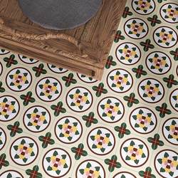 Jiananhua Cement Flower Tiles 200 Retro Small Flower Tiles for Shops, Bathrooms, Balconies, Entryways, Non-Slip Floor Tiles 300