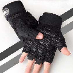 Fitness Gloves for Men and Women, Dumbbell, Horizontal Bar, Sports Training, Protective, Wear-Resistant, Pull-Up, Anti-Callus, Wrist Guard, Half-Finger Gloves
